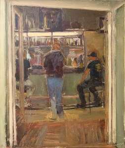 From the Street Oil on Hardboard 58 X 51 cm 